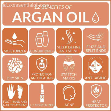 100% rambut murni minyak argan maroko minyak argan